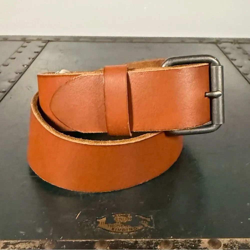 American Eagle Outfitters Belt Leather Jeans Belt Brown Size 28 Buffalo Leather